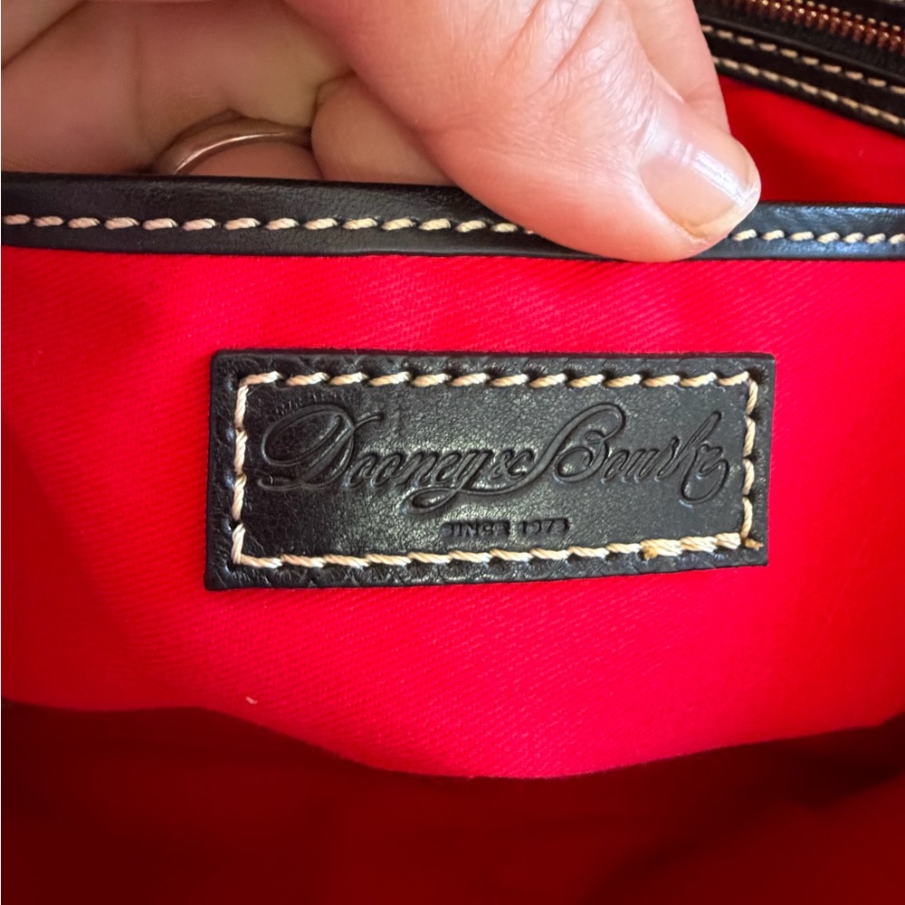 Dooney & Bourke Black Ostrich texture Leather Handbag - Picture 9 of 15